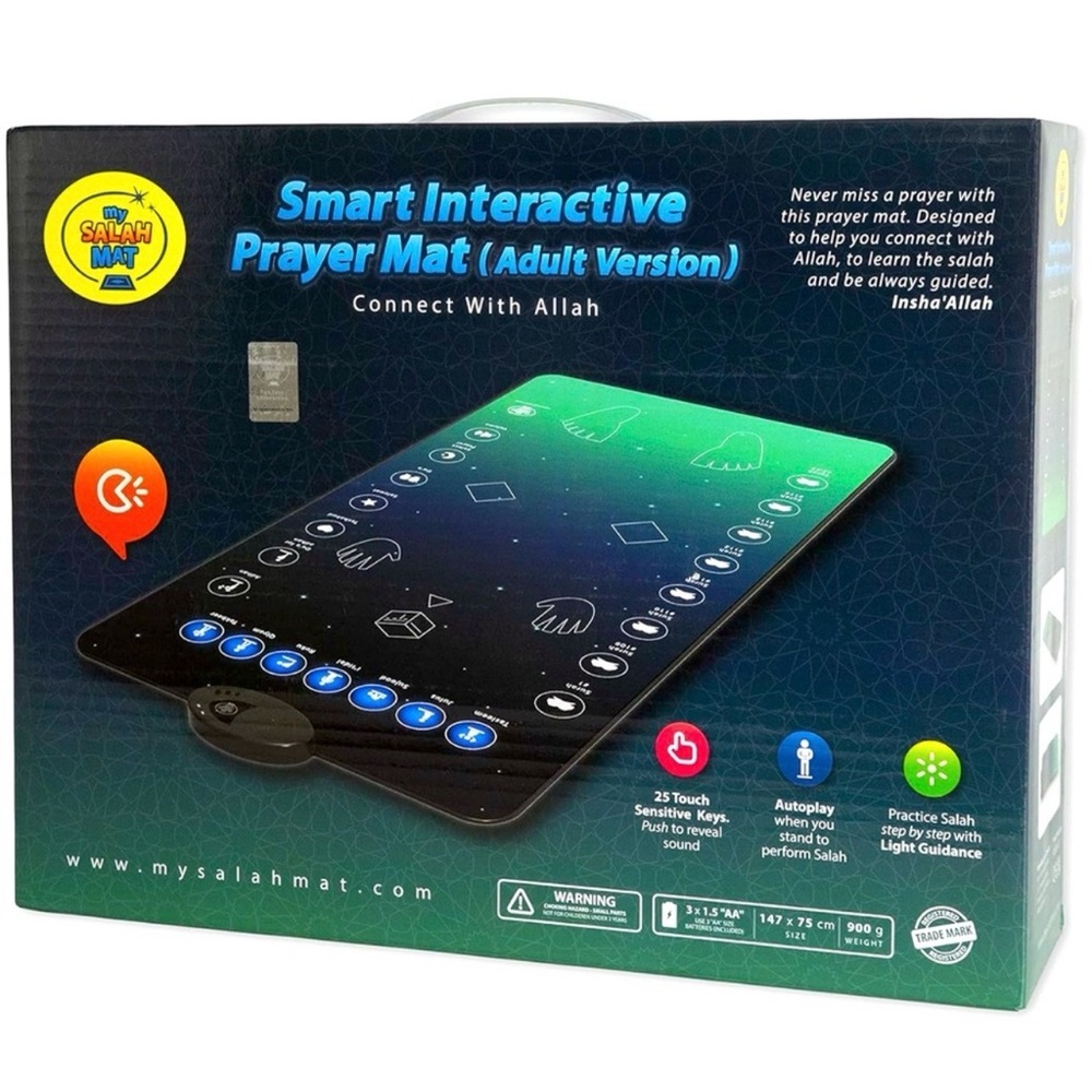 Smart Interactive Prayer Mat (Black/Green)